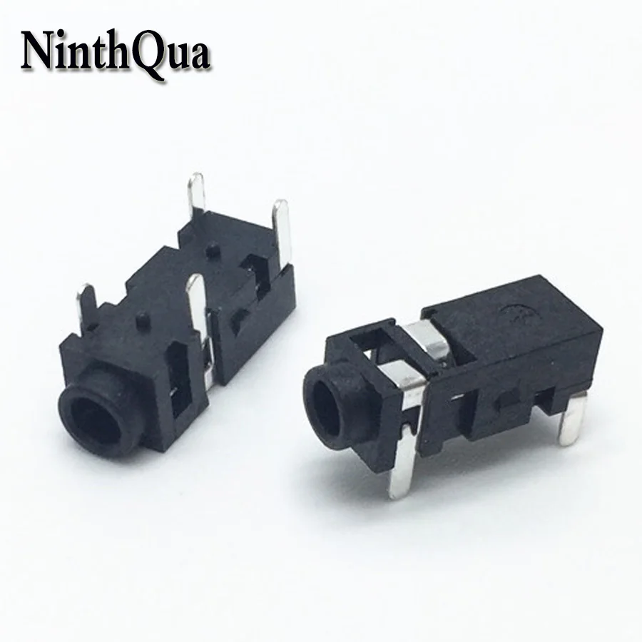 NinthQua 10ШТ аудио жак DIP 2,5 мм PJ-208B 4Pin Конектор за зареждане САМ Parts