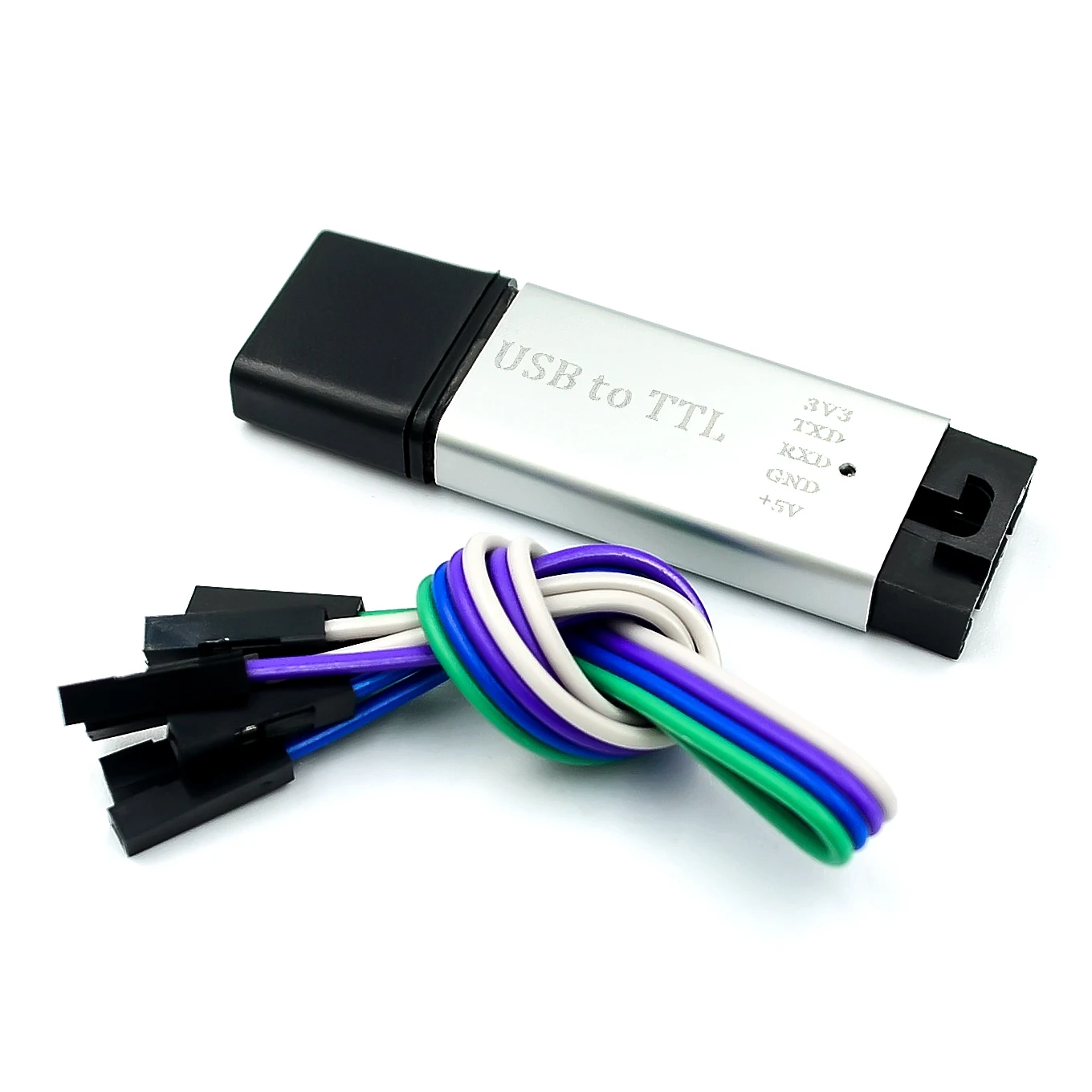 Алуминиев корпус CP2102 USB 2.0 към модул UART TTL, 6-пинов сериен конвертор STC, подмяна на модул FT232, поддръжка 5 В/3,3