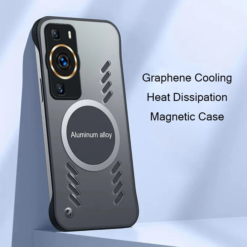 Графеновый Охлаждащ Калъф За Телефон Huawei P60 Pro Калъф За Отвеждане на Топлината Магнитен Бескаркасный устойчив на удари-Мек Полупрозрачен Калъф От TPU