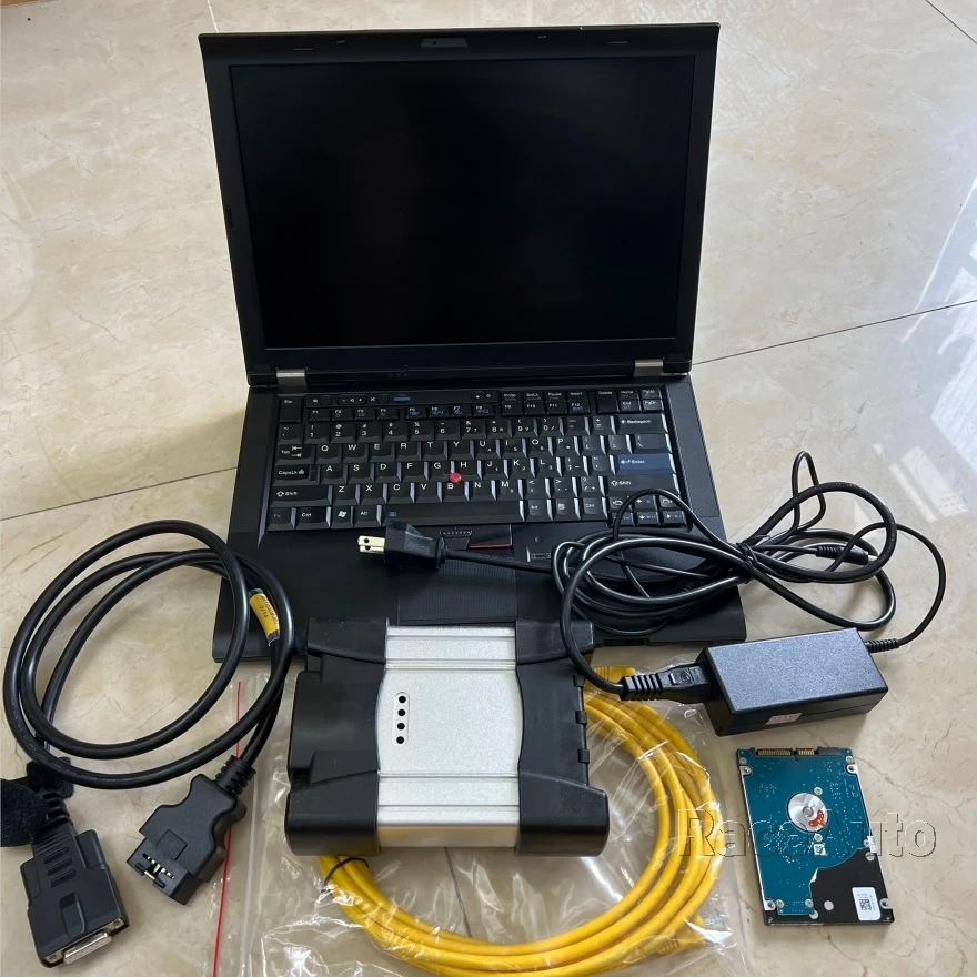 Лаптоп T410 i5Cpu Е с ICOM Next Auto Diagnostic Tool за скенер на BMW Най-новия софтуер за HDD/SSD 1tb V2023.09 Пълен комплект
