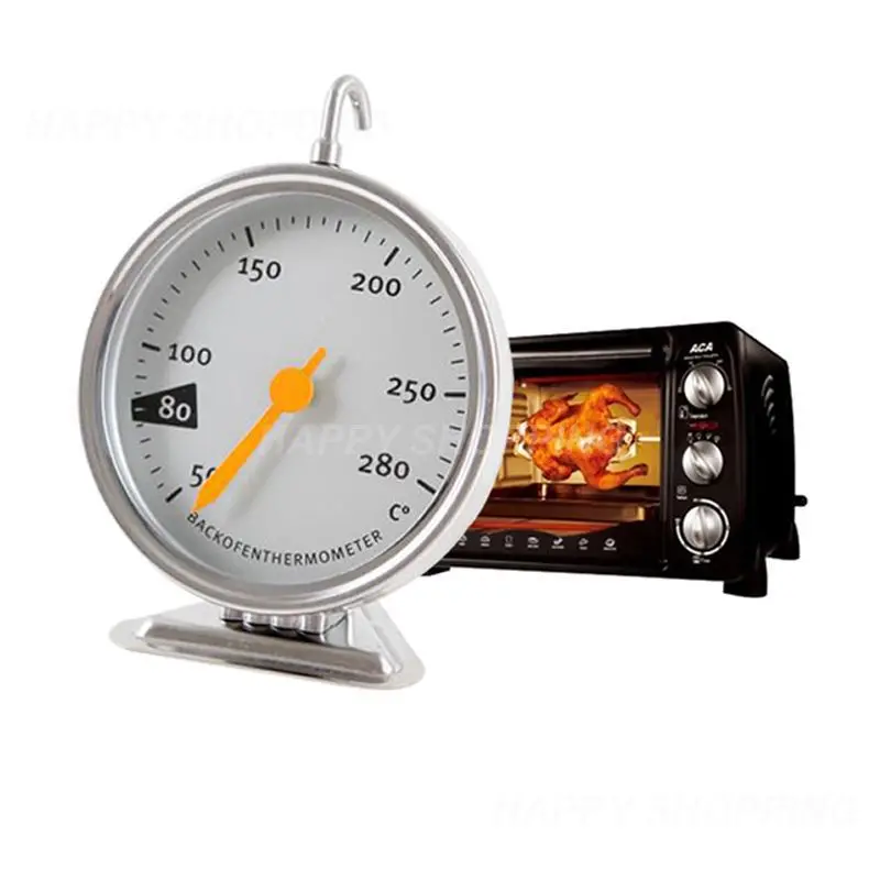 Кухненски термометър Стойка за фурната от неръждаема стомана за приготвяне на барбекю, месо, инструменти за измерване на температурата на продуктите, Поставка с голям циферблат