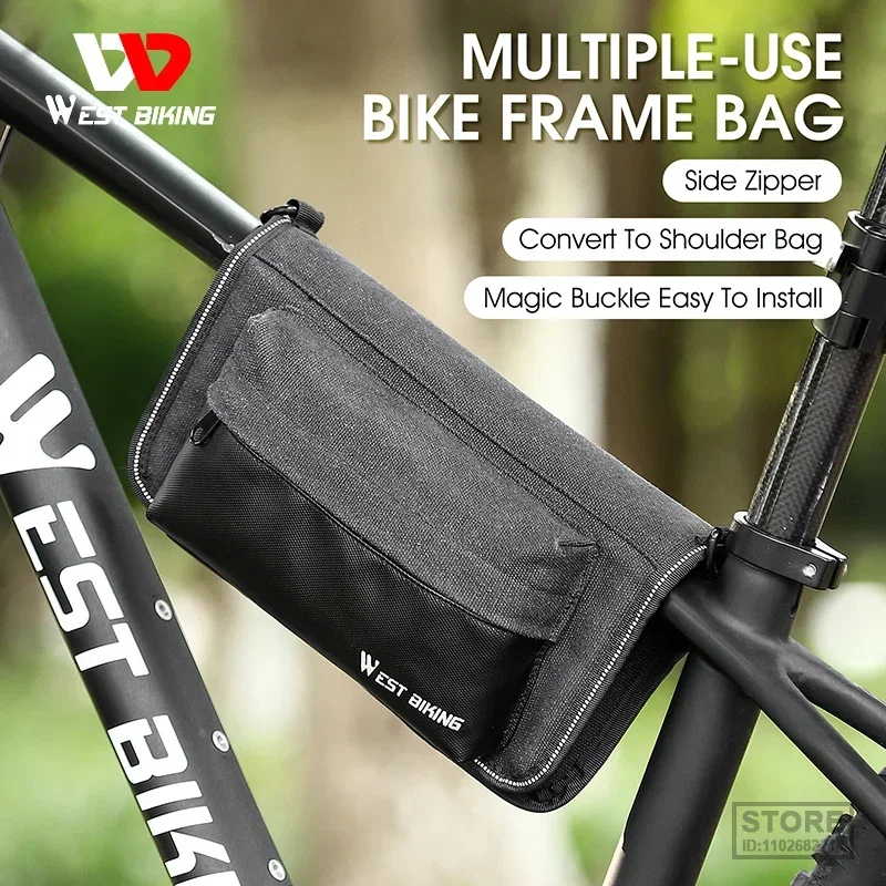 Чанта за каране на велосипед рамка WEST BIKING богат на функции Наплечная чанта МТБ за ремонт на планината Пътят мотори, Кошница за съхранение телефон на мотор 