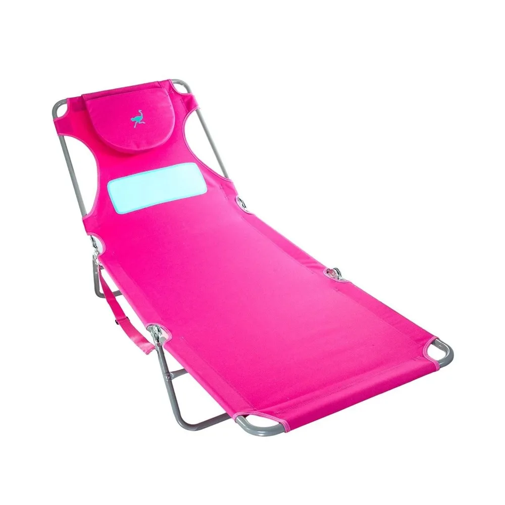 Плажен шезлонг Ostrich Ladies Comfort Кресло - Розово, полиестер, стомана сгъваем стол уличен стол