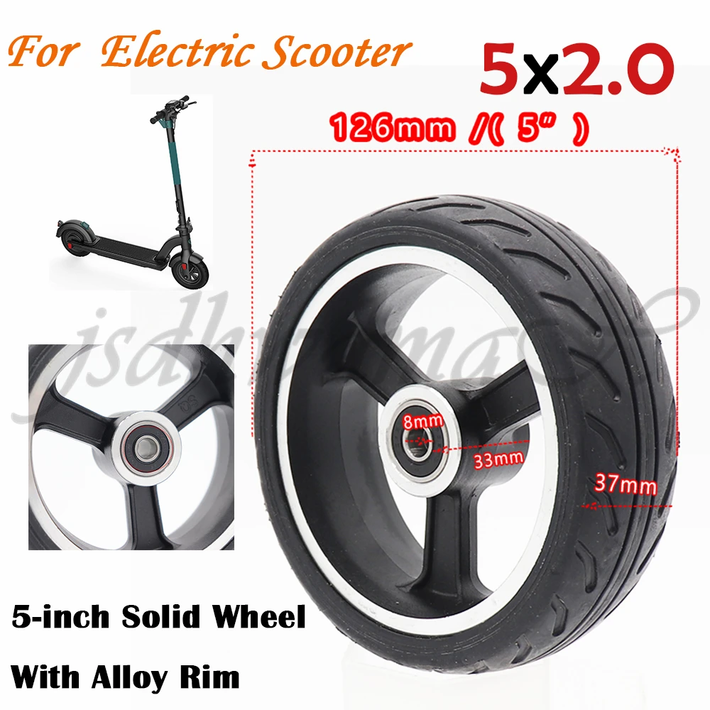 Гореща разпродажба 5-инчов безкамерни гуми, дължината на гума 5x2 ступица колело за двигател на електрически стол Kugoo M4 pro