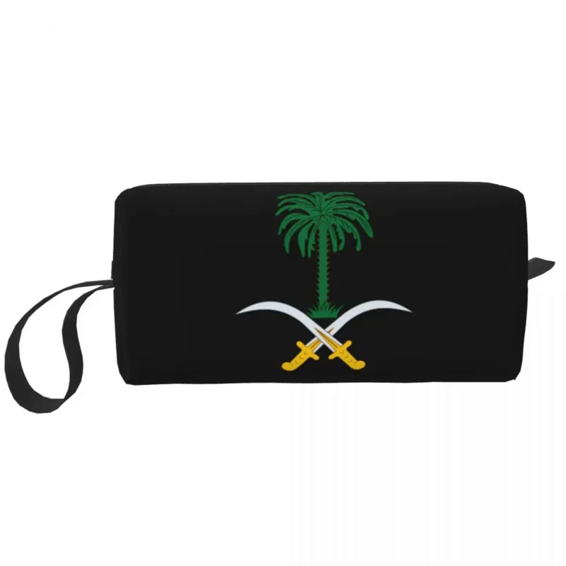 Изработена по поръчка Емблемата на Саудитска Арабия Чанта за тоалетни принадлежности за жени Козметични Органайзер за грим Lady Beauty Storage Dopp Kit Case