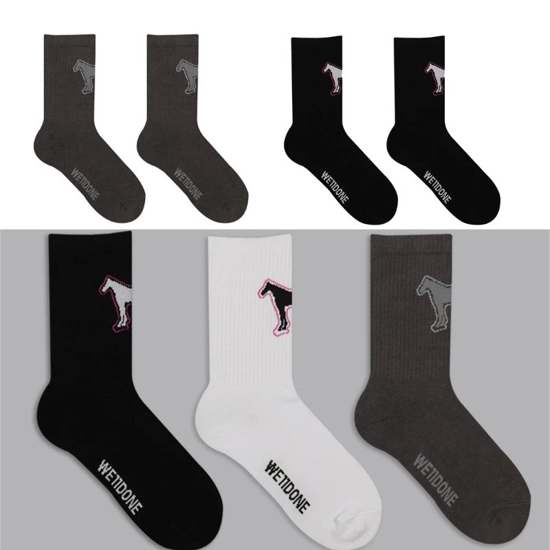 Памучни чорапи, нови чорапи, смешни ежедневни чорапи Crazy Облекло за жени и мъже