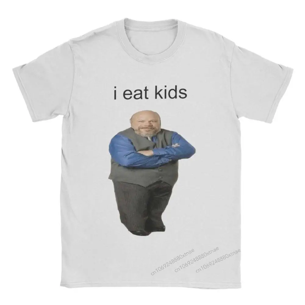 Детски тениски Бертрам I Eat, мъжки творчески памучни тениски, тениска с кръгло деколте и къс ръкав, ново прием на дрехи