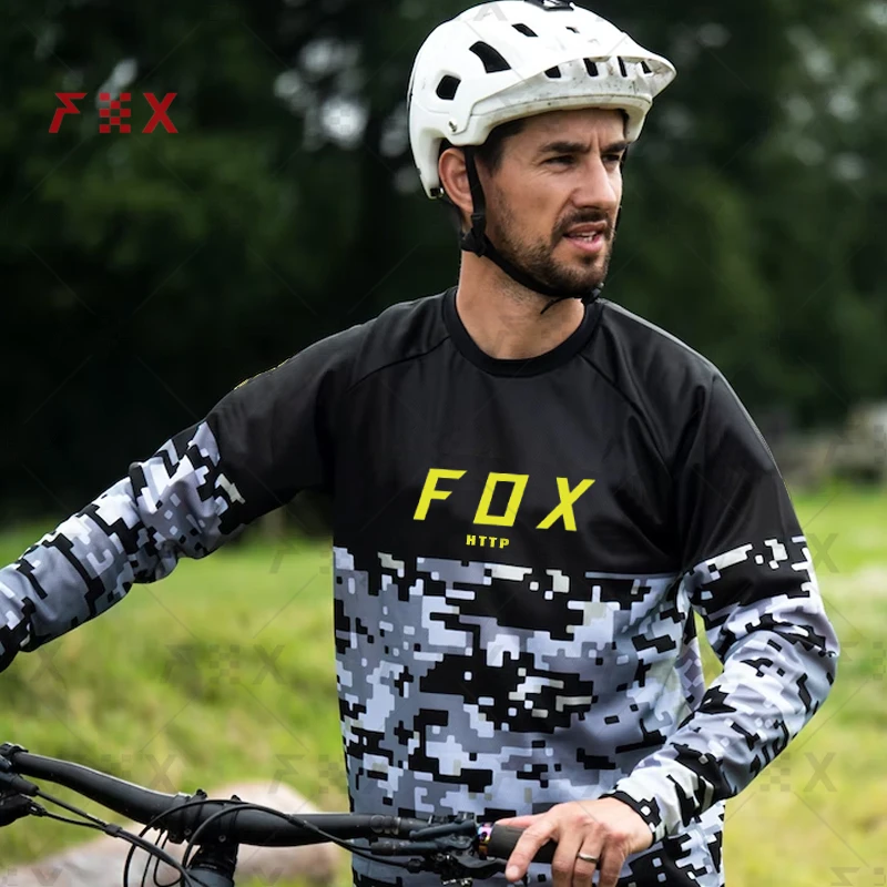 2021 Мъжки Тениски за Скоростно спускане, Планинско Колоездене Мотоциклетът Майк МТБ DH Велосипедна Фланелка За Мотокрос Sho HTTP FOX МТБ велосипедна Фланелка за мъже
