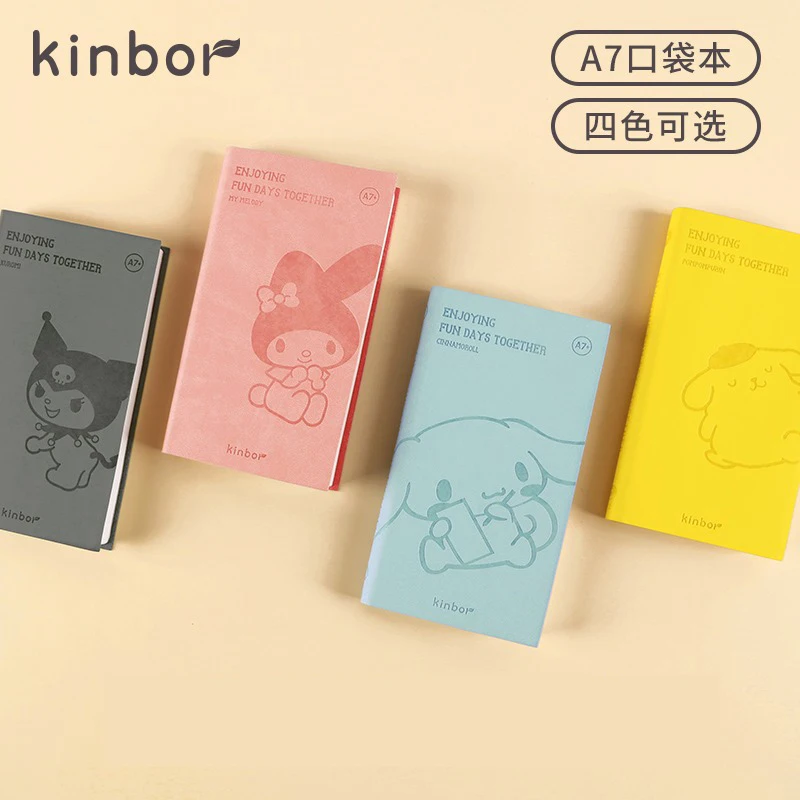 Kinbor Small Pocket Book A7 Mini Kawaii Мультяшные Бележник и списания Ръчно Книга Portable Notepad План ефективността на Канцеларски материали