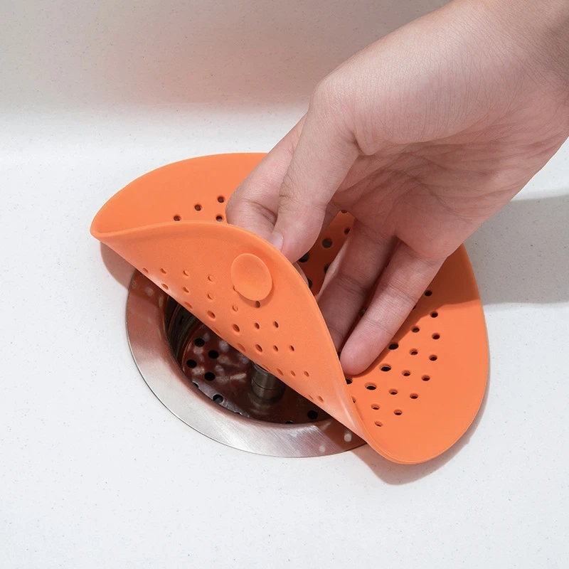 Креативна кръгла издънка на силиконовата филтър капачка за източване на пода в банята, универсален филтър за мивка против запушване
