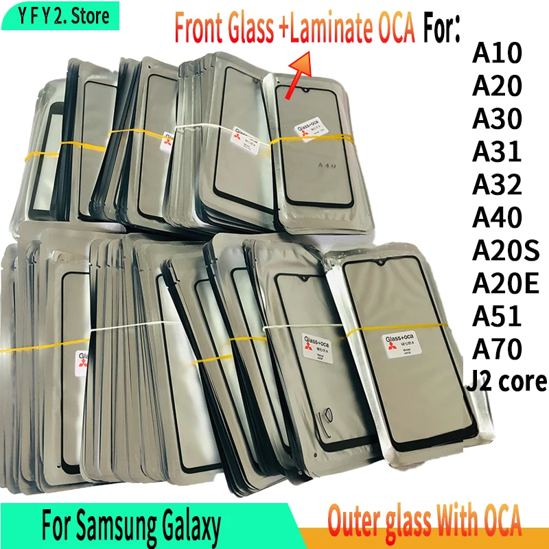 10 бр. AAA За Samsung Galaxy A51 A50 A70 A71 A40 A10 A20 A30 A10s A30s предната Стъклена Леща със Сензорен панел ЗЗД Лепило Screen