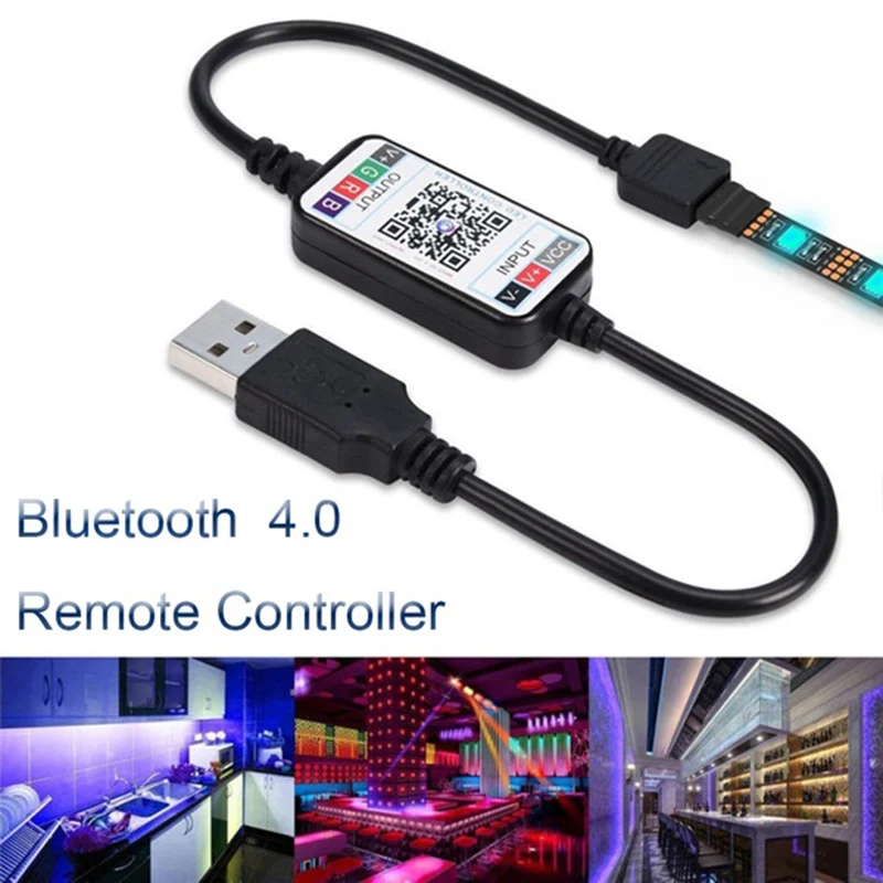 Интелигентен led лента RGB Light Strip Controller Безжична приложение, дистанционно управление, синхронизация на музика, Хол, спалня, парти
