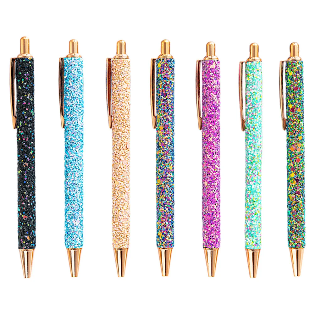 7шт метални химикалки за писане, преносими химикалки, битови писалки за писане, офис химикалки