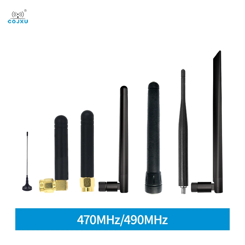 2 елемента 470 Mhz 490 Mhz Ненасочена Wifi Антена COJXU 2-4dBi SMA J за Точки за Достъп и Рутери Радио Камера, Мрежов Модул, Модем