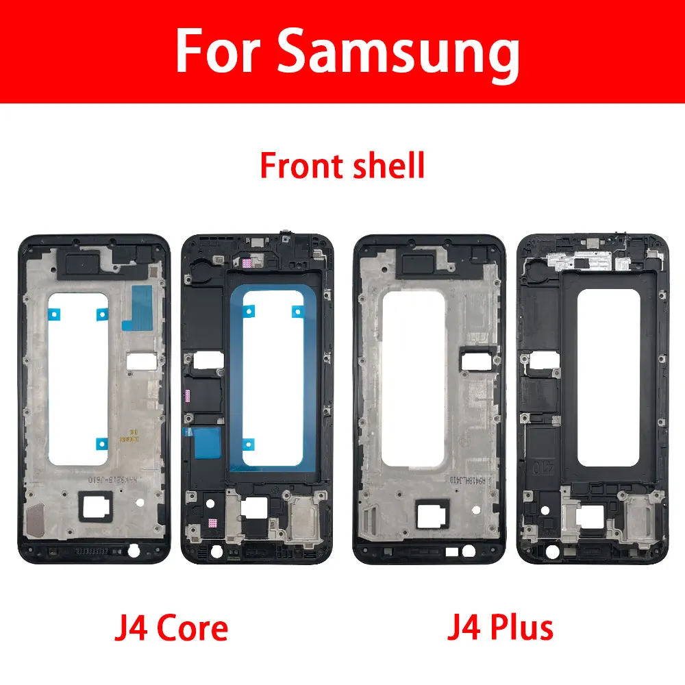 Средната рамка на най-доброто качество за Samsung J4 Core/J4 Plus, части за ремонт на предната рамка, рамка за корпуса на