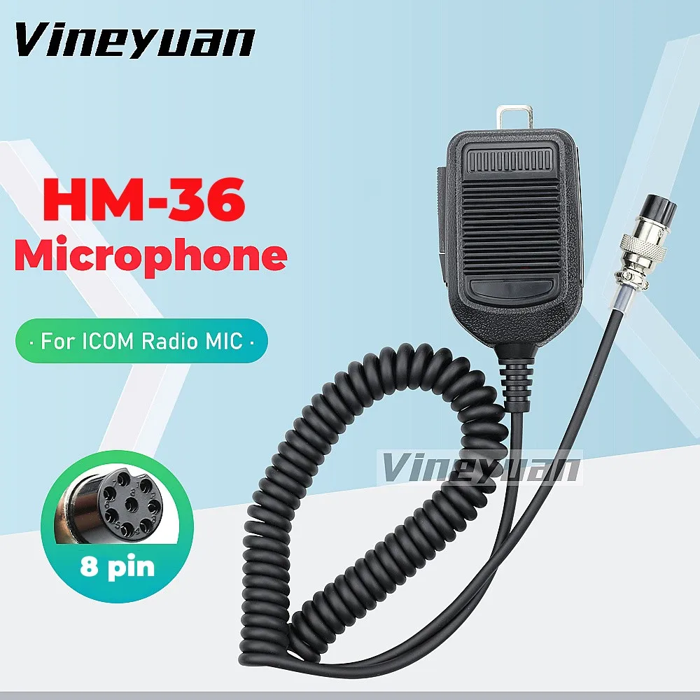 НОВ 8-Пинов Авто Радиомикрофон Говорител HM-36 Ръчен Микрофон за ICOM IC-718 IC-775 IC-7200 IC-7600 IC-25 IC-28 Автомобилното Радио Мобилно Радио
